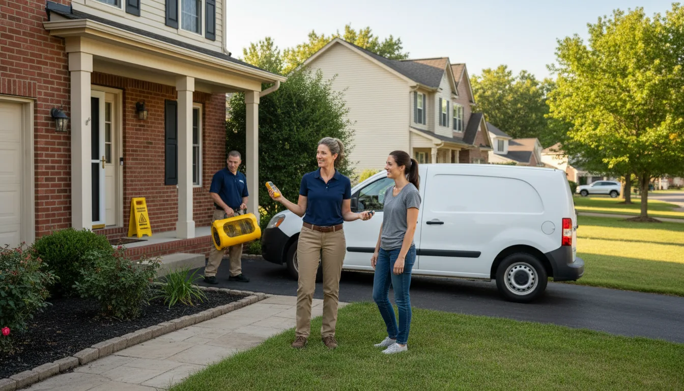 Residential water damage restoration in Ash, NC